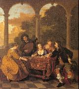Loo, Jacob van Musical Party on a Terrace oil painting reproduction